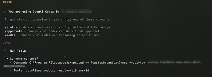 codex-mcp 配置成功示例